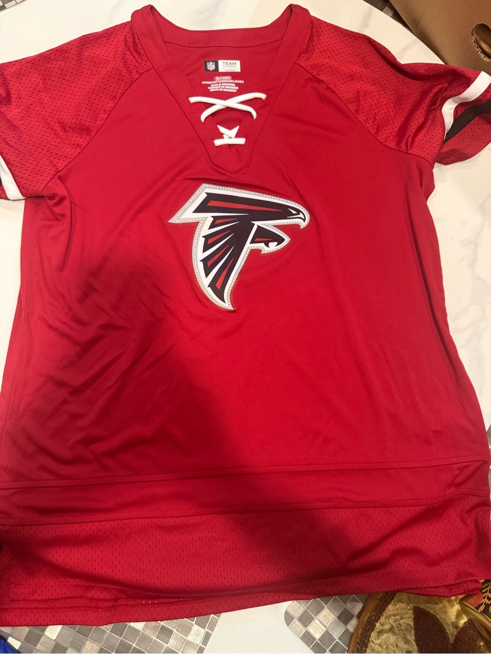 NFL Women’s Atlanta Falcons Red Team Jersey with Logo